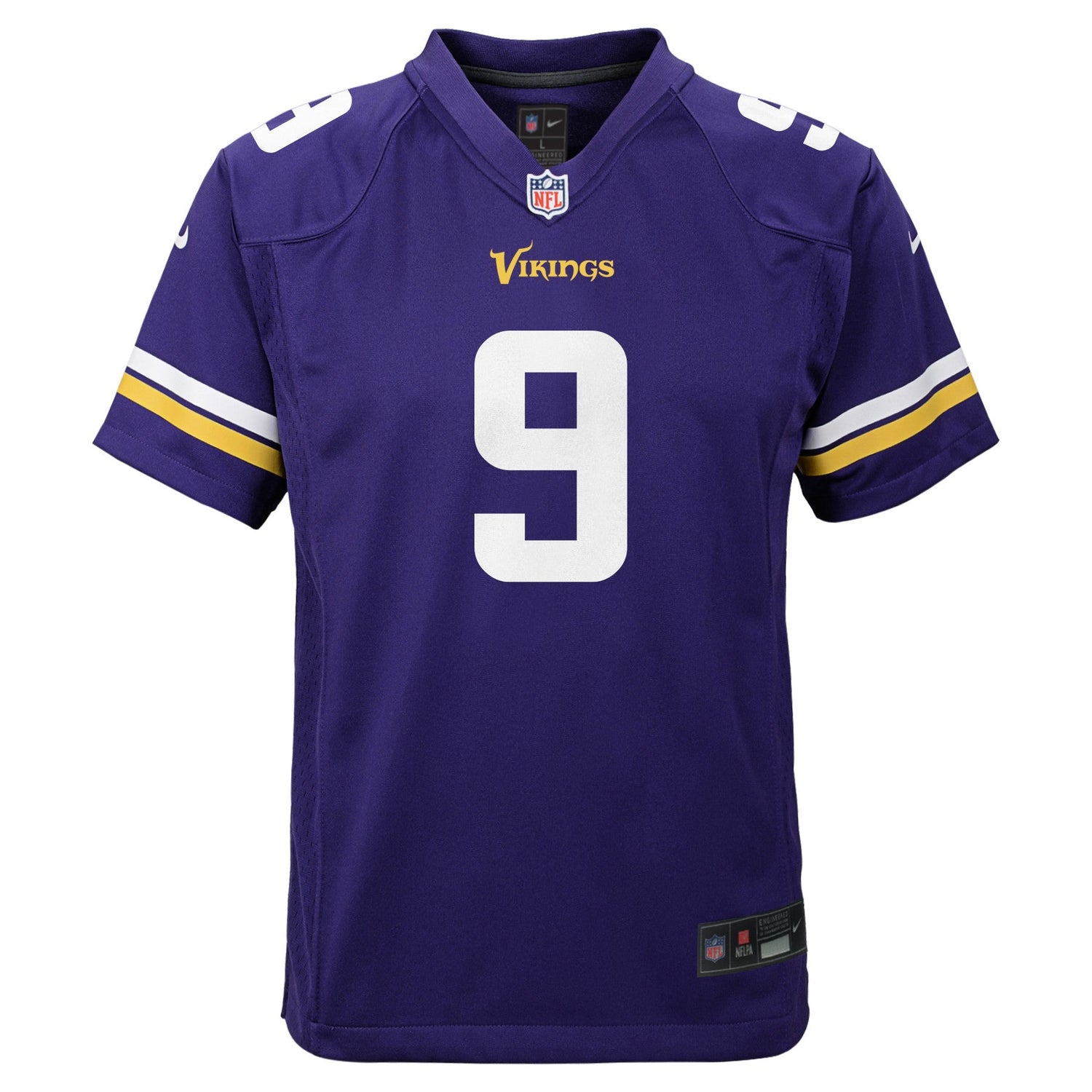 Youth JJ McCarthy Minnesota Vikings Purple Nike Game Jersey