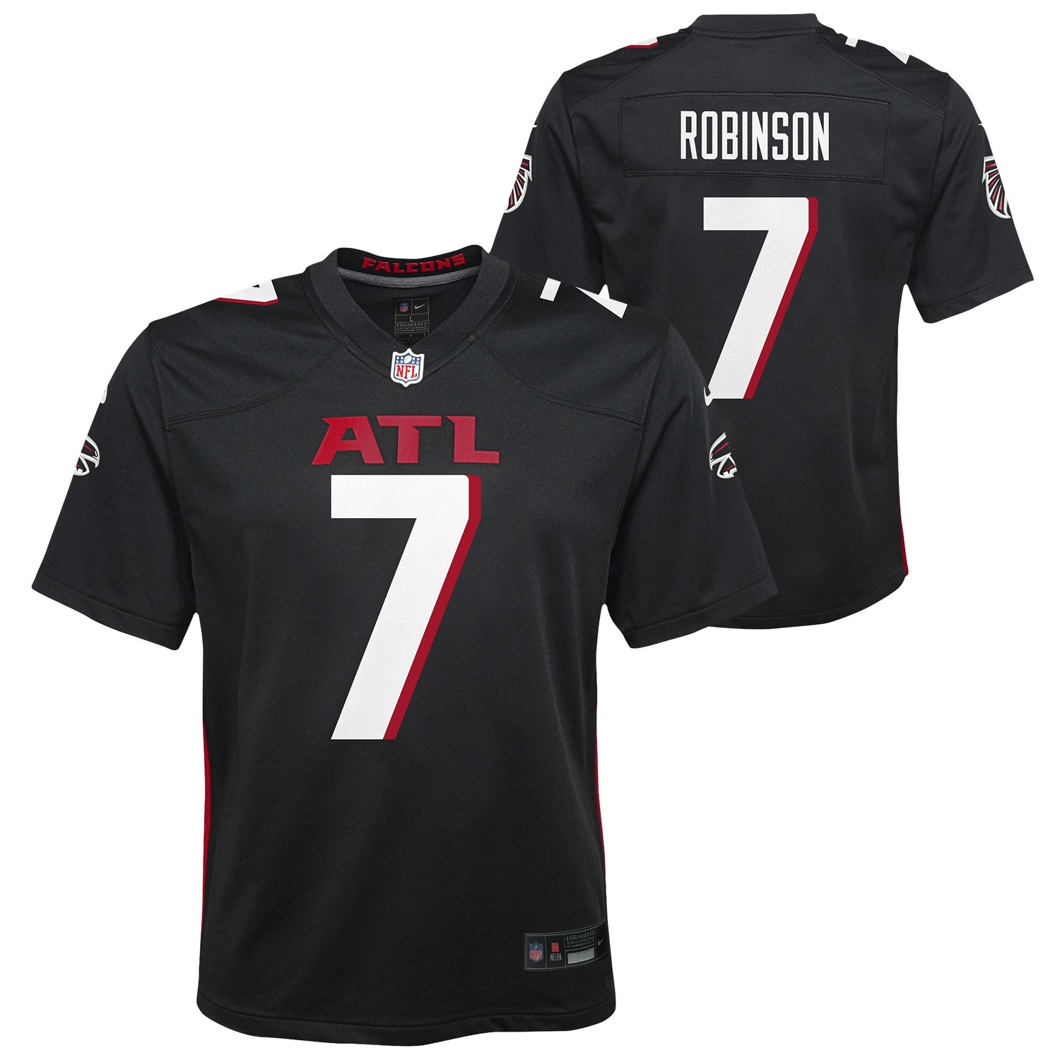 Youth Bijan Robinson Atlanta Falcons Nike Black Game Jersey