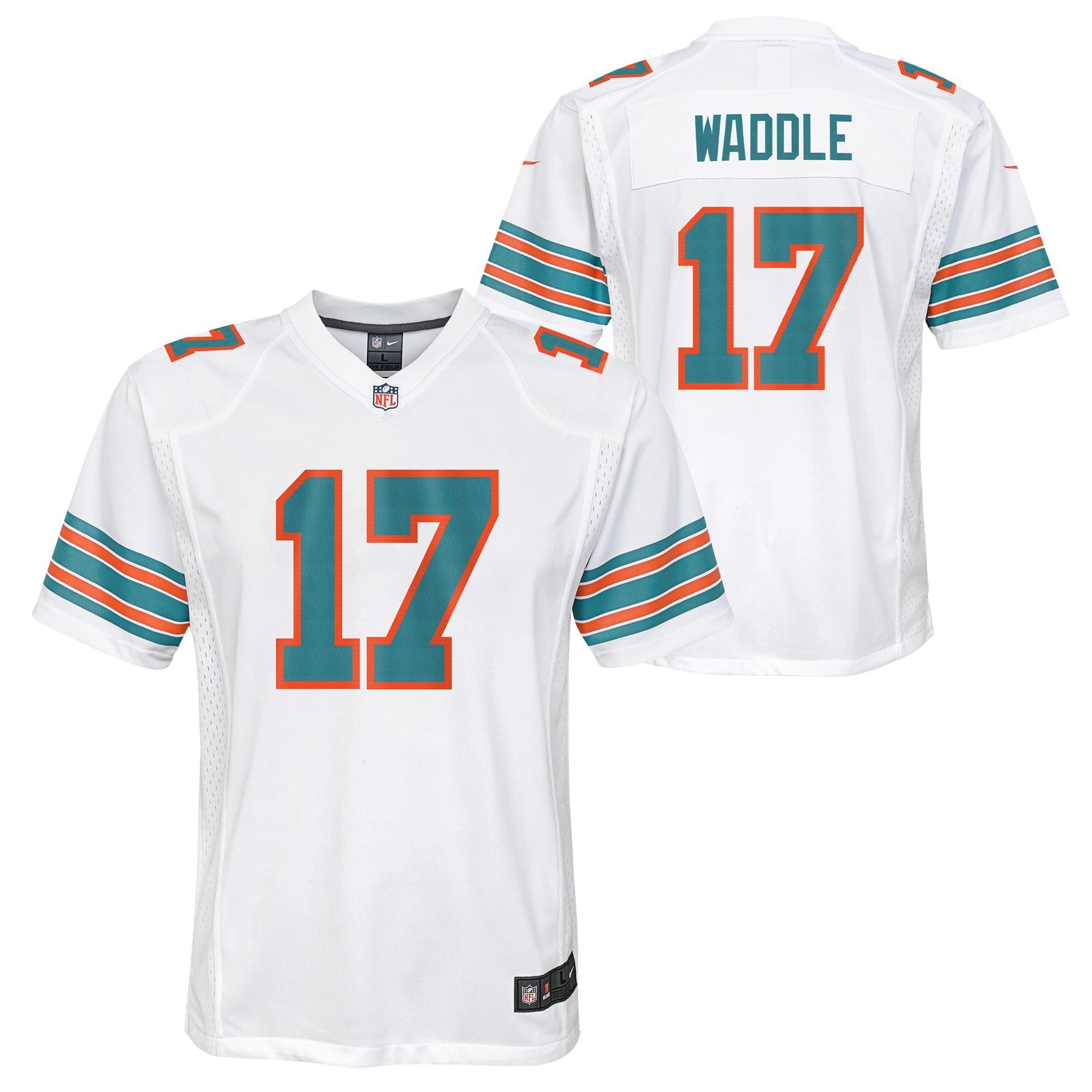 Youth Jaylen Waddle Miami Dolphins Nike White Alternate Game Jersey