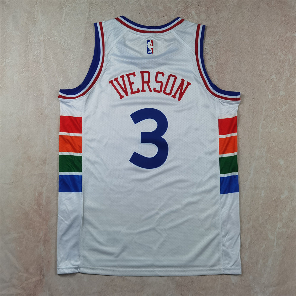 Philadelphia 76ers 3 White City Edition Jersey NBA
