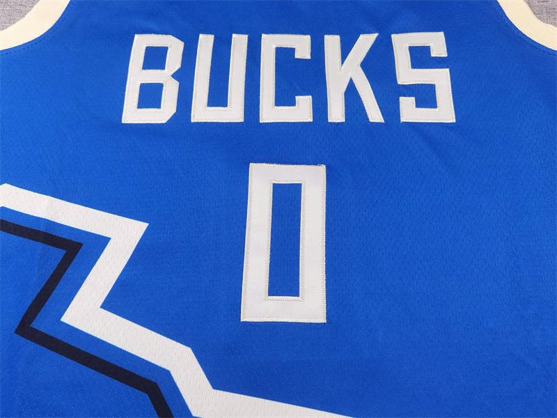 Milwaukee Bucks 0 Blue City Edition Jersey NBA