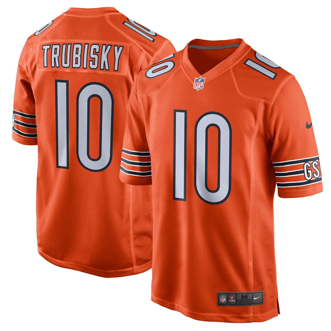 Youth Chicago Bears Mitchell Trubisky Nike Orange Alternate Game Jersey