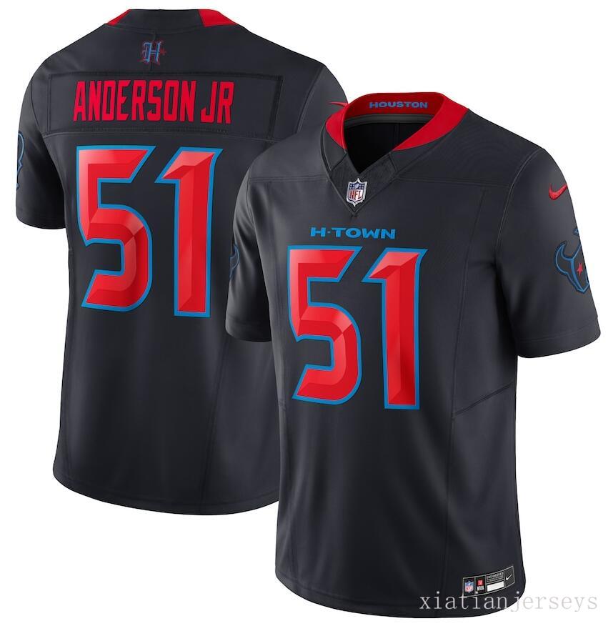 Houston Texans 51 Black &amp; Red New Generation Jersey NFL