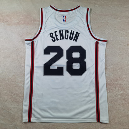 Houston Rockets 28 White City Edition Jersey NBA