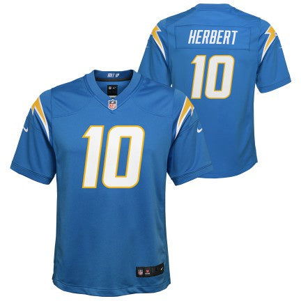 Youth Los Angeles Chargers Justin Herbert Powder Blue Nike Game Jersey