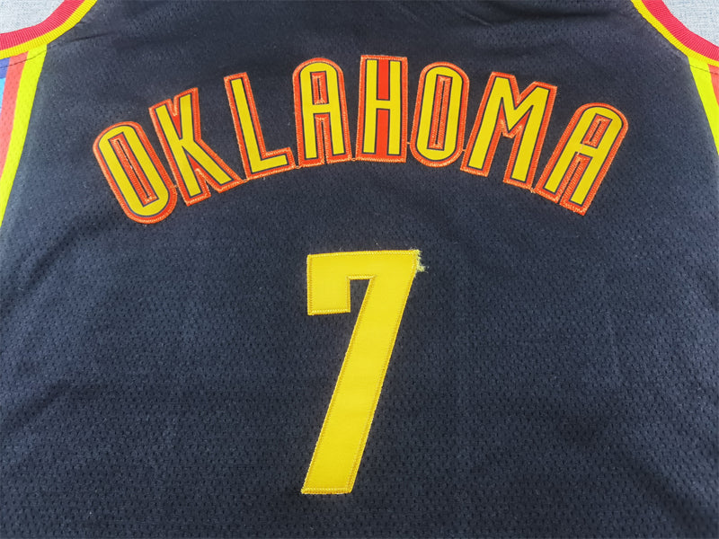 Oklahoma City Thunder 7 Black City Edition Jersey NBA