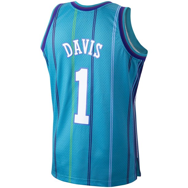 Men’s Baron Davis Charlotte Hornets Teal 1999-2000 Swingman Jersey By Mitchell &amp; Ness