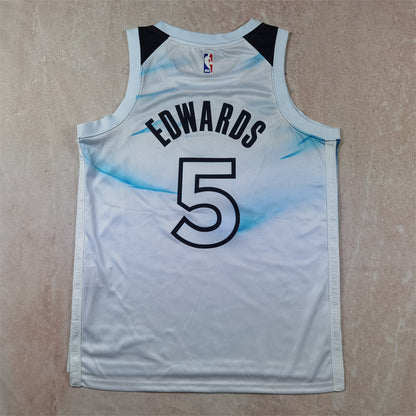 Minnesota Timberwolves 5 White City Edition Jersey NBA