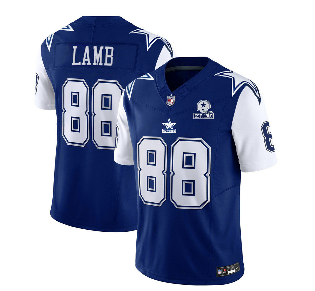 Dallas Cowboys 88 Blue Denim Retro 3 Jersey NFL