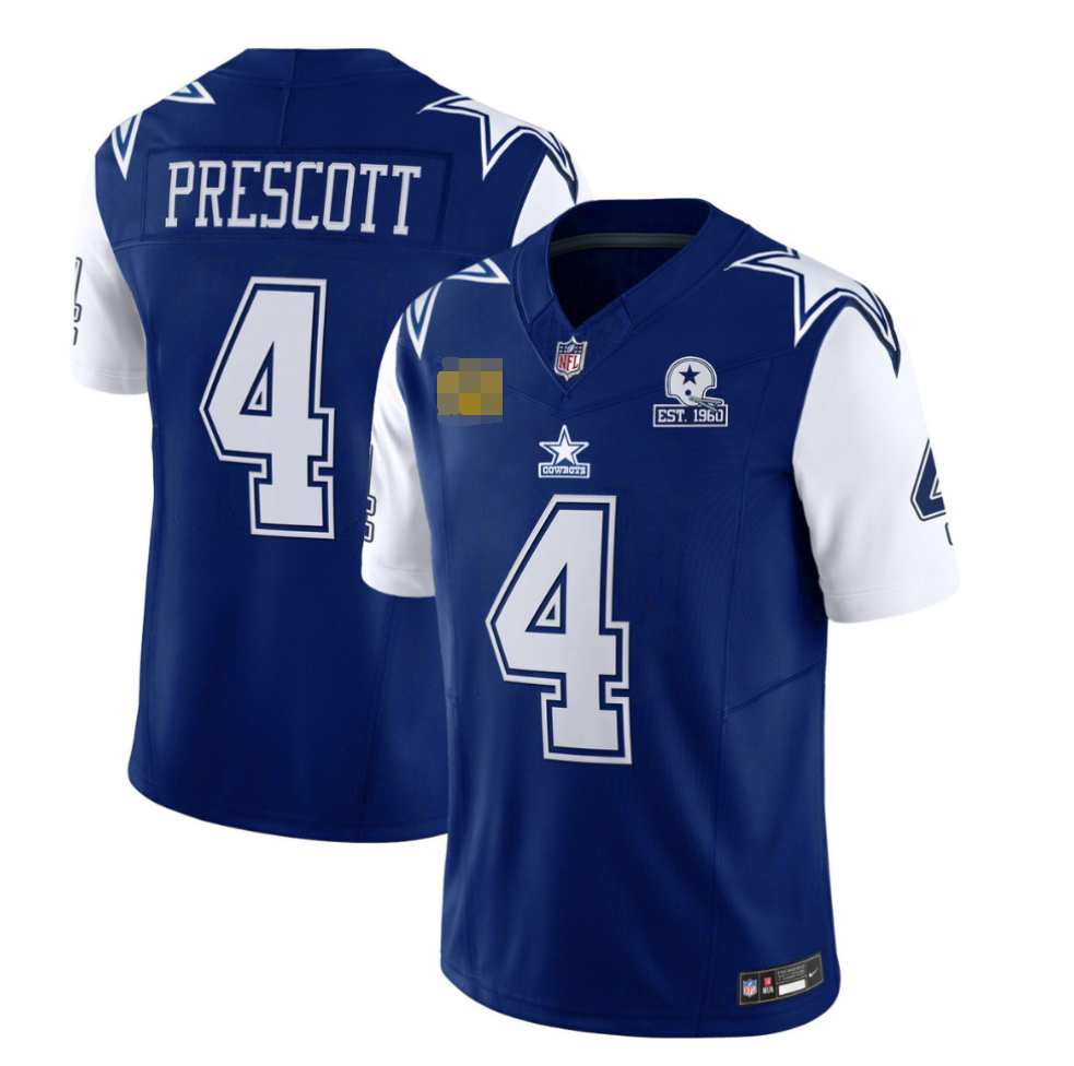 Dallas Cowboys 4 Blue Denim Retro 3 Jersey NFL