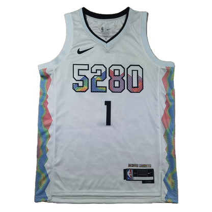 Denver Nuggets 1 White City Edition Jersey NBA