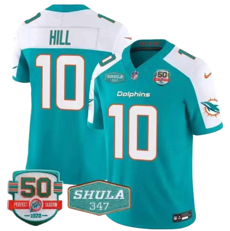 Miami Dolphins 10 White &amp; Blue Three Generations of Gratitude Jersey NFL