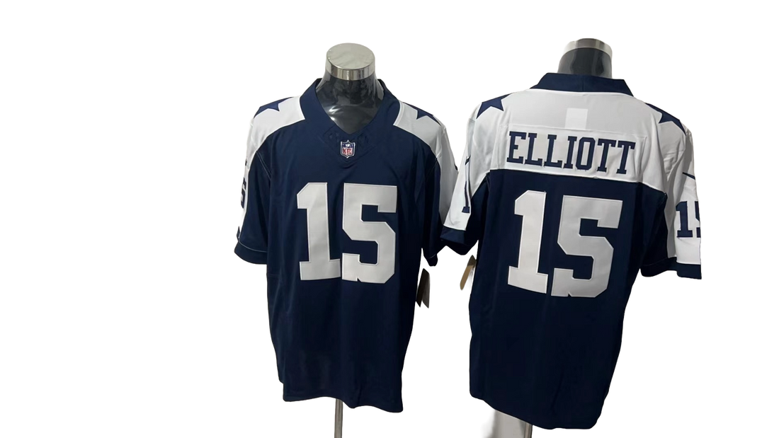 Dallas Cowboys 15 White &amp; Dark Blue Three Generations of Gratitude Jersey NFL