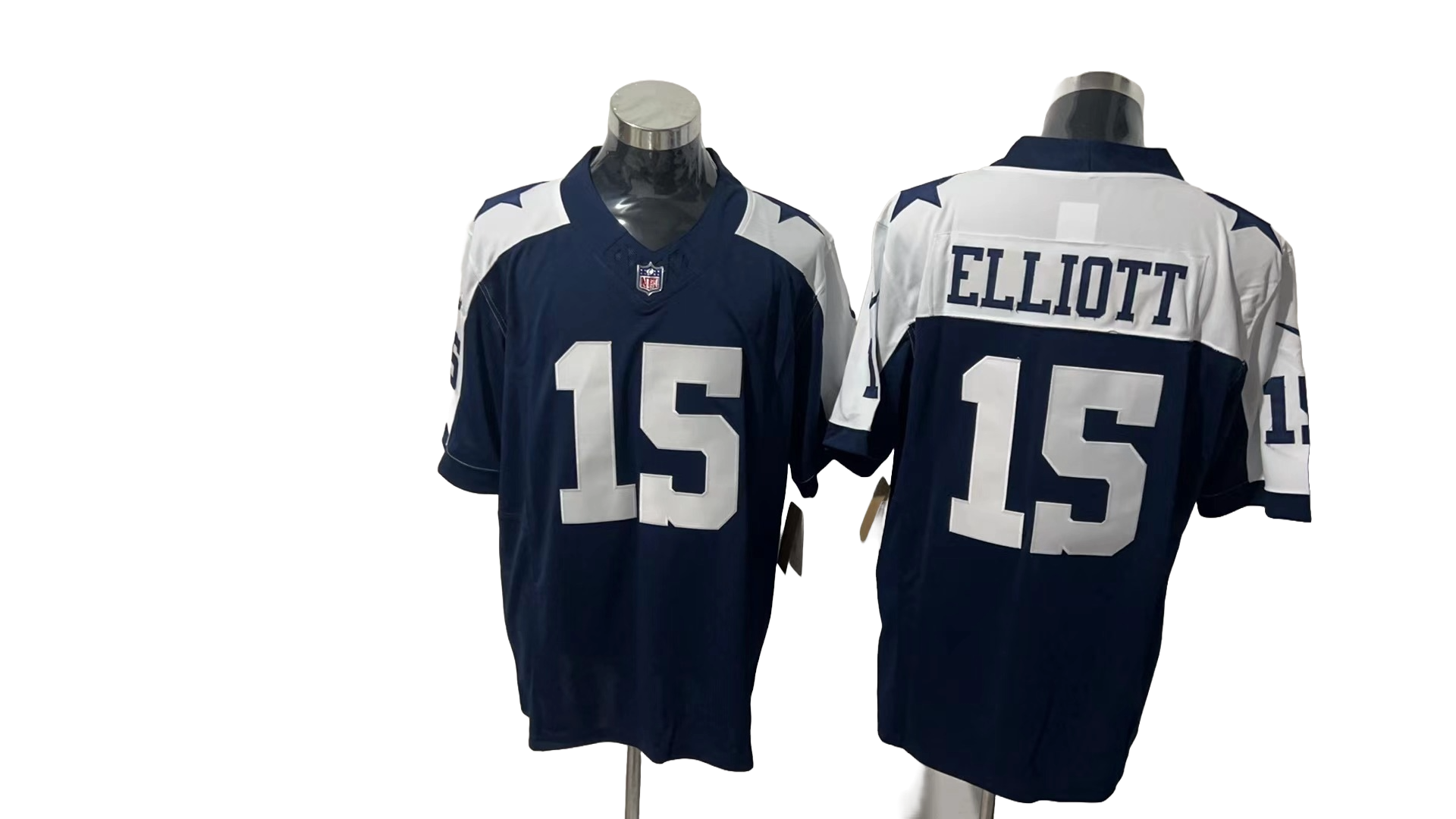 Dallas Cowboys 15 White &amp; Dark Blue Three Generations of Gratitude Jersey NFL