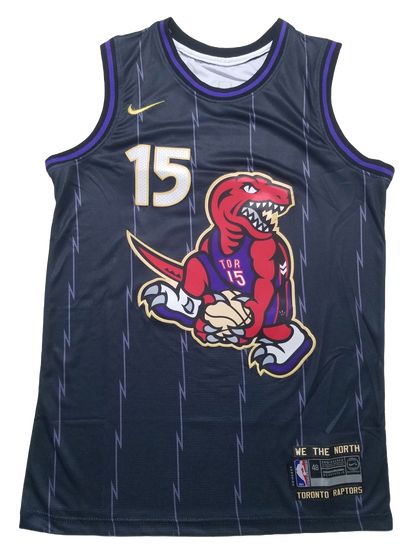 Toronto Raptors 15 Black City Jersey NBA