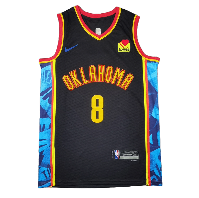 Oklahoma City Thunder 8 Black City Edition Jersey NBA