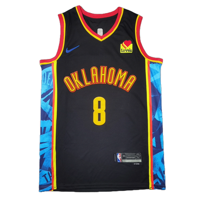 Oklahoma City Thunder 8 Black City Edition Jersey NBA