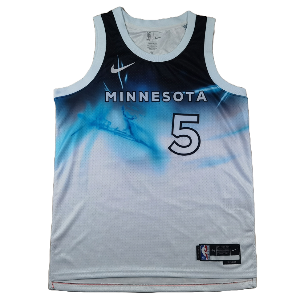 Minnesota Timberwolves 5 White City Edition Jersey NBA