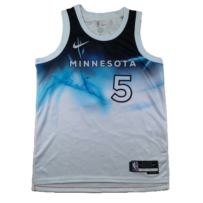 Minnesota Timberwolves 5 White City Edition Jersey NBA