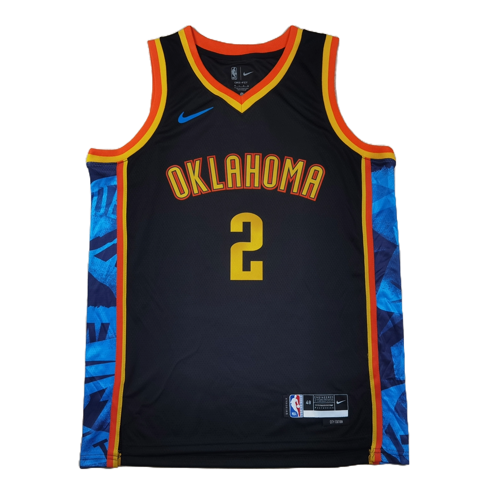 Oklahoma City Thunder 2 Black City Edition Jersey NBA