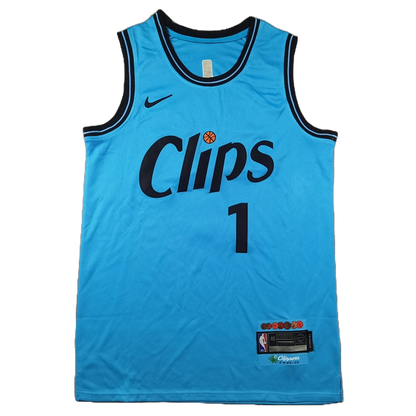 LA Clippers 1 Blue City Edition Jersey NBA
