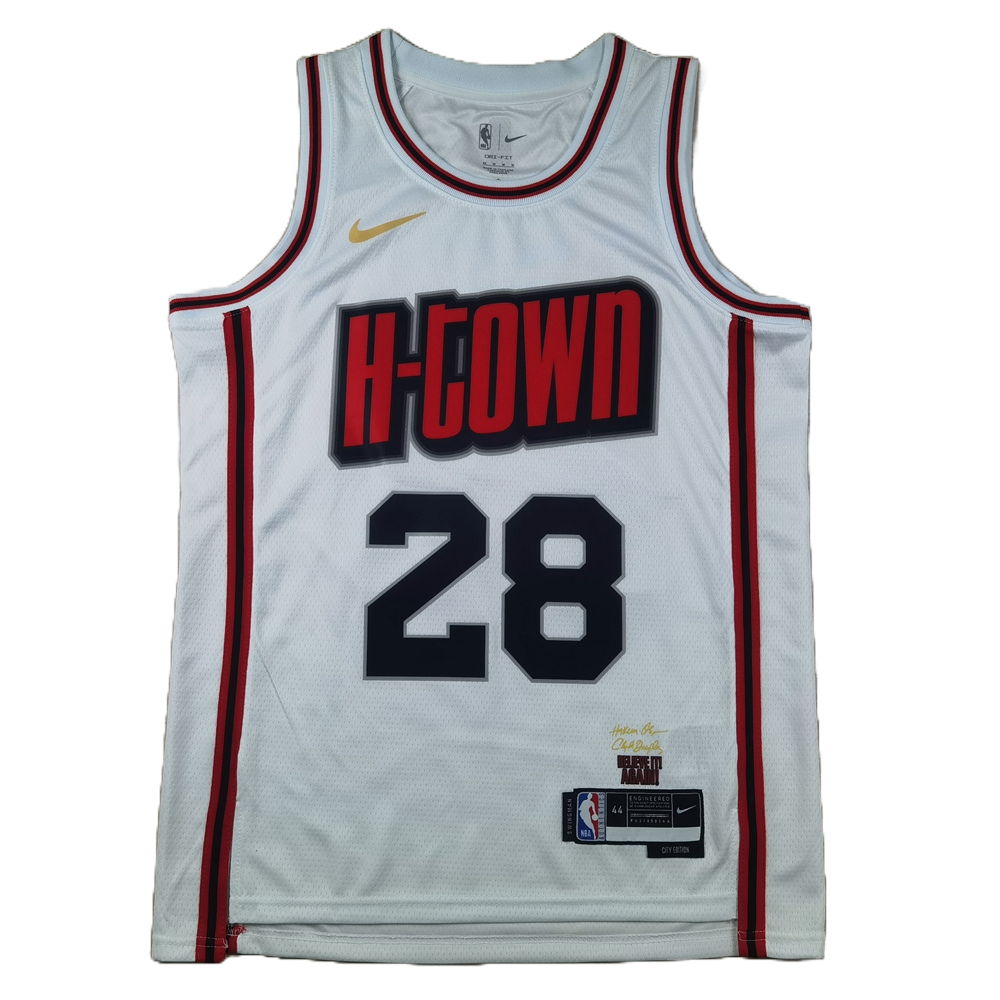 Houston Rockets 28 White City Edition Jersey NBA