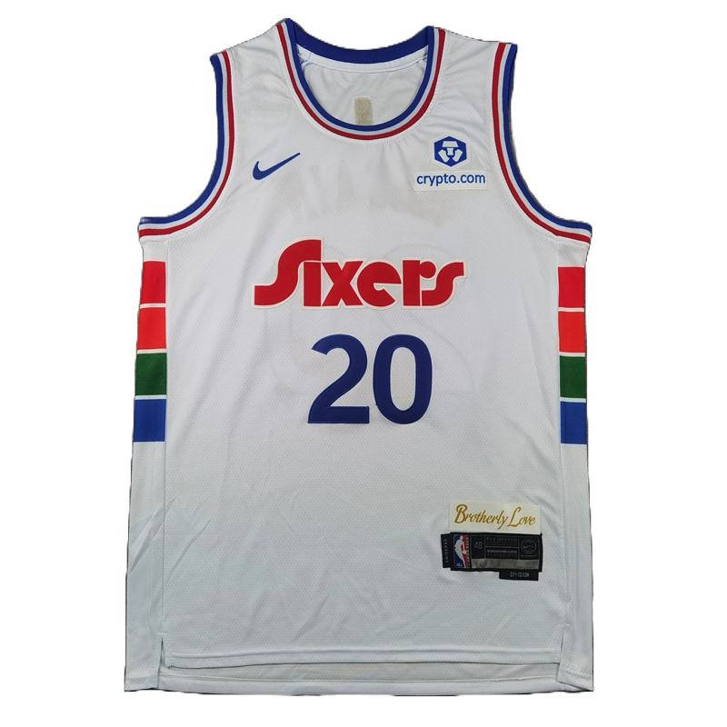 Philadelphia 76ers 20 White City Edition Jersey NBA