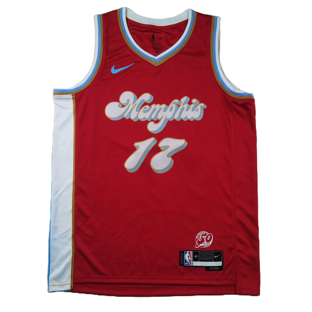 Memphis Grizzlies 17 Red City Edition Jersey NBA