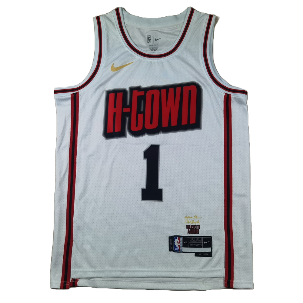 Houston Rockets 1 White City Edition Jersey NBA