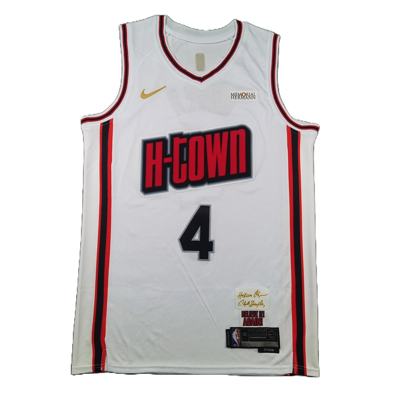 Houston Rockets 4 White City Edition Jersey NBA