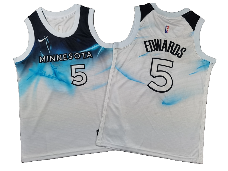 Minnesota Timberwolves 5 White City Edition Jersey NBA