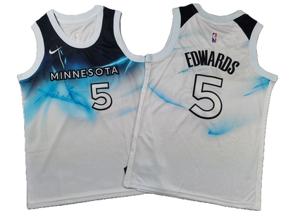 Minnesota Timberwolves 5 White City Edition Jersey NBA