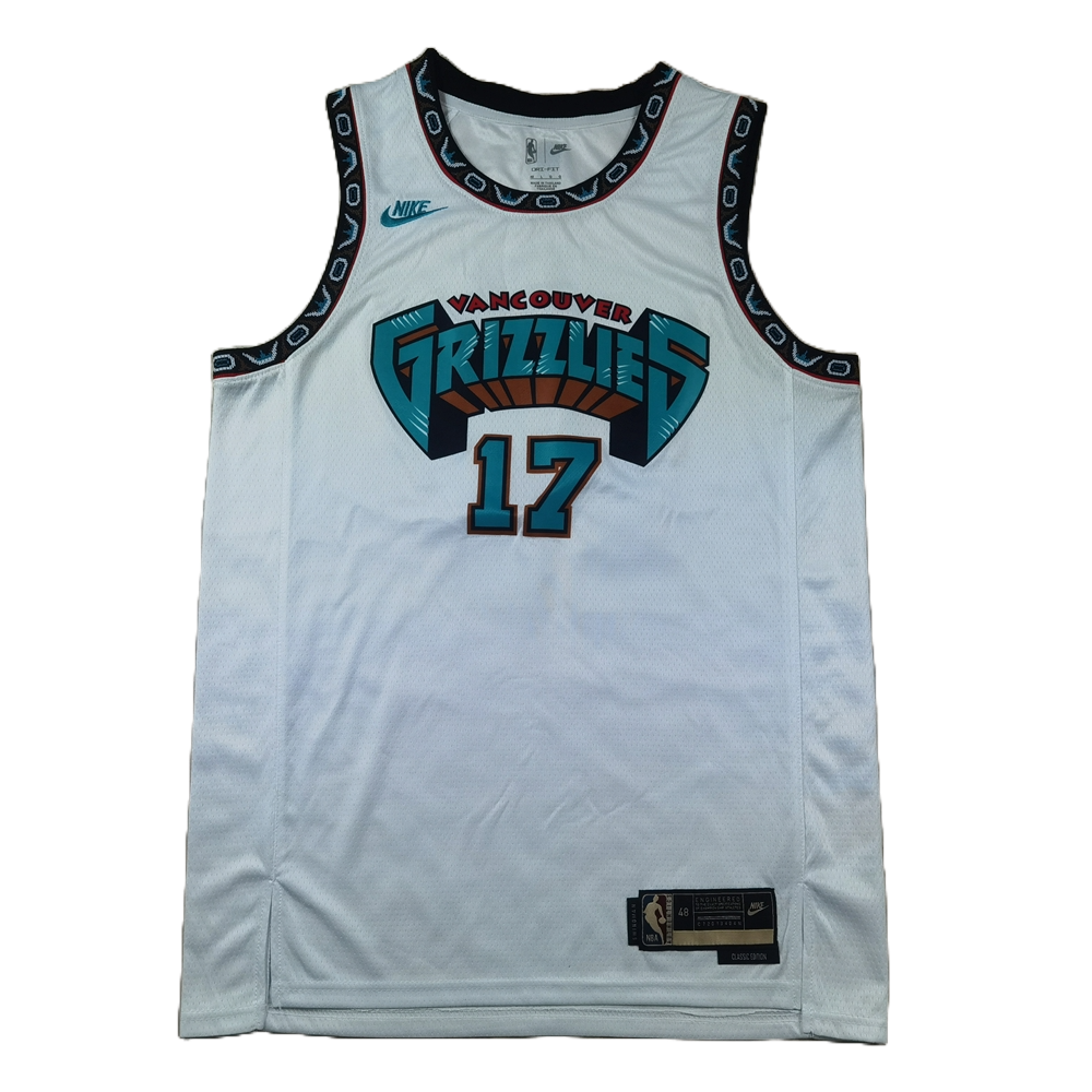 Memphis Grizzlies 17 Classic White Jersey NBA