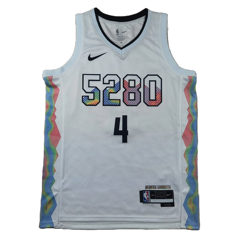 Denver Nuggets 4 White City Edition Jersey NBA