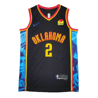 Oklahoma City Thunder 2 Black City Edition Jersey NBA