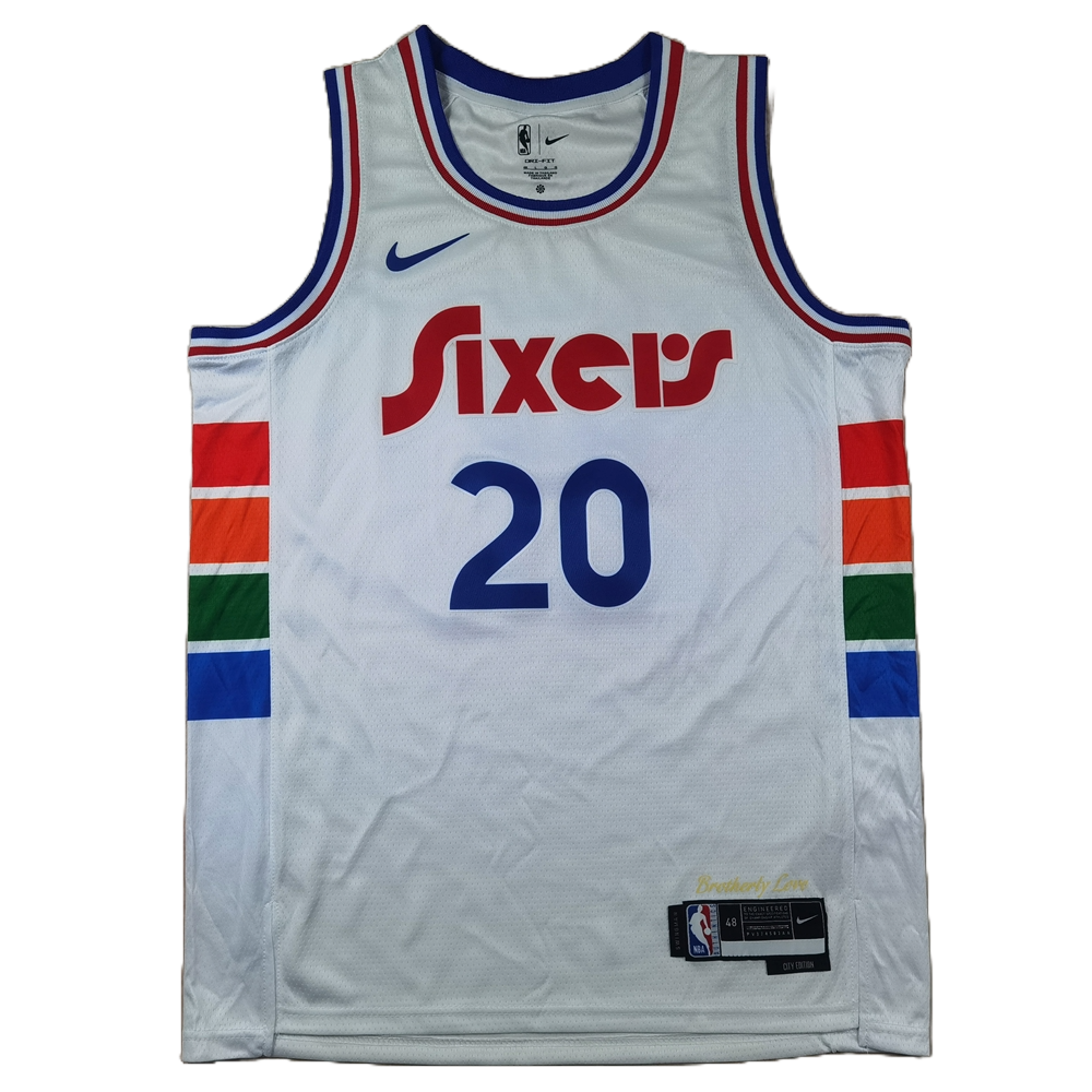 Philadelphia 76ers 20 White City Edition Jersey NBA