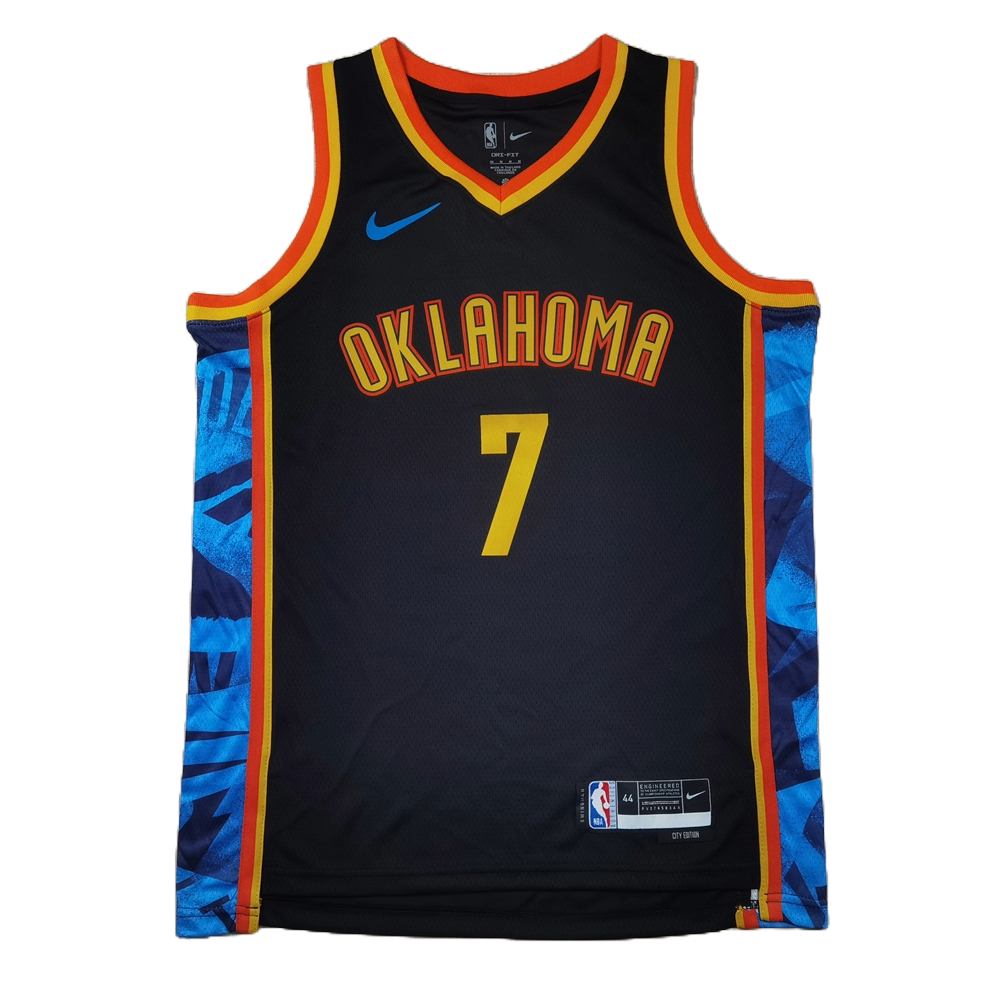 Oklahoma City Thunder 7 Black City Edition Jersey NBA