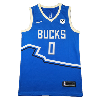 Milwaukee Bucks 0 Blue City Edition Jersey NBA