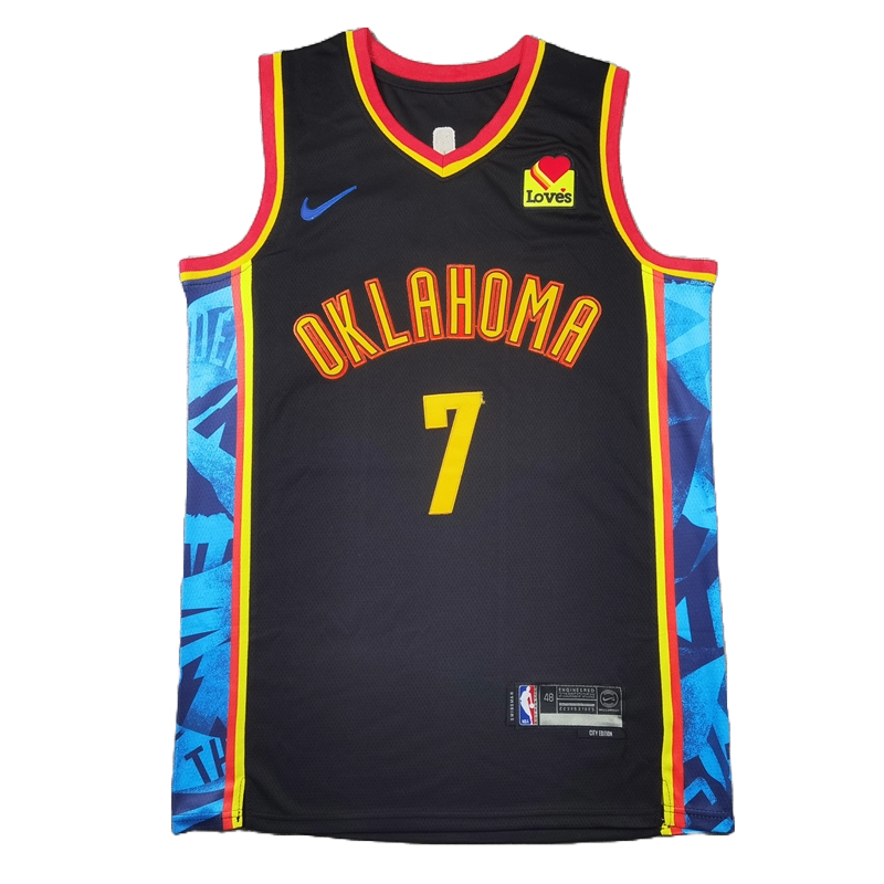 Oklahoma City Thunder 7 Black City Edition Jersey NBA