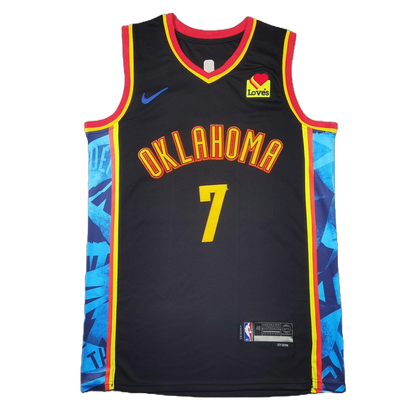 Oklahoma City Thunder 7 Black City Edition Jersey NBA