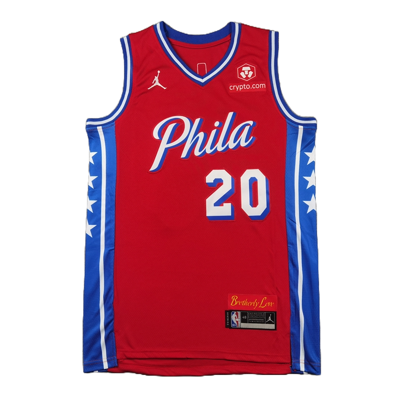 Philadelphia 76ers 20 red Jersey NBA