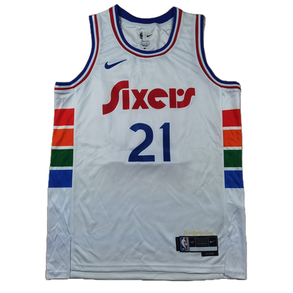 Philadelphia 76ers 21 White City Edition Jersey NBA