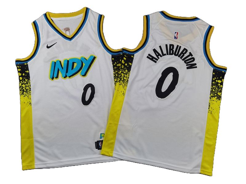 Indiana pacers 0 White City Edition Jersey NBA