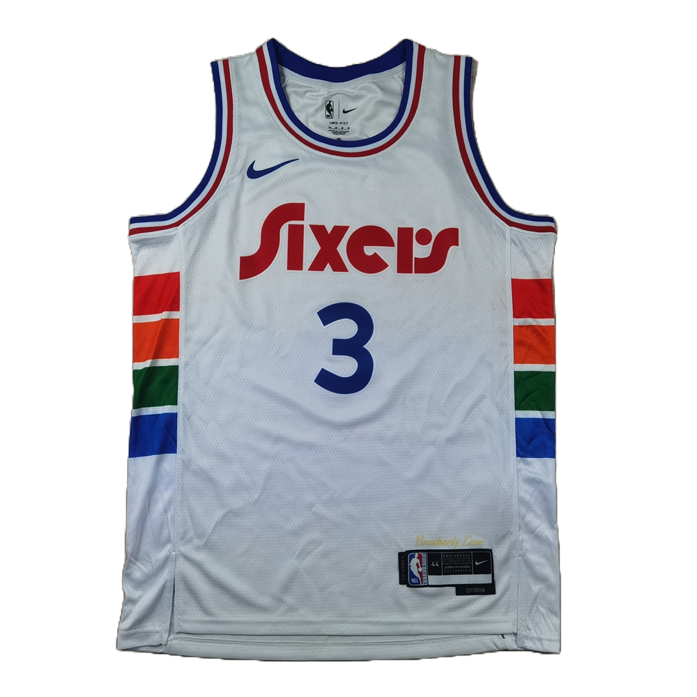 Philadelphia 76ers 3 White City Edition Jersey NBA