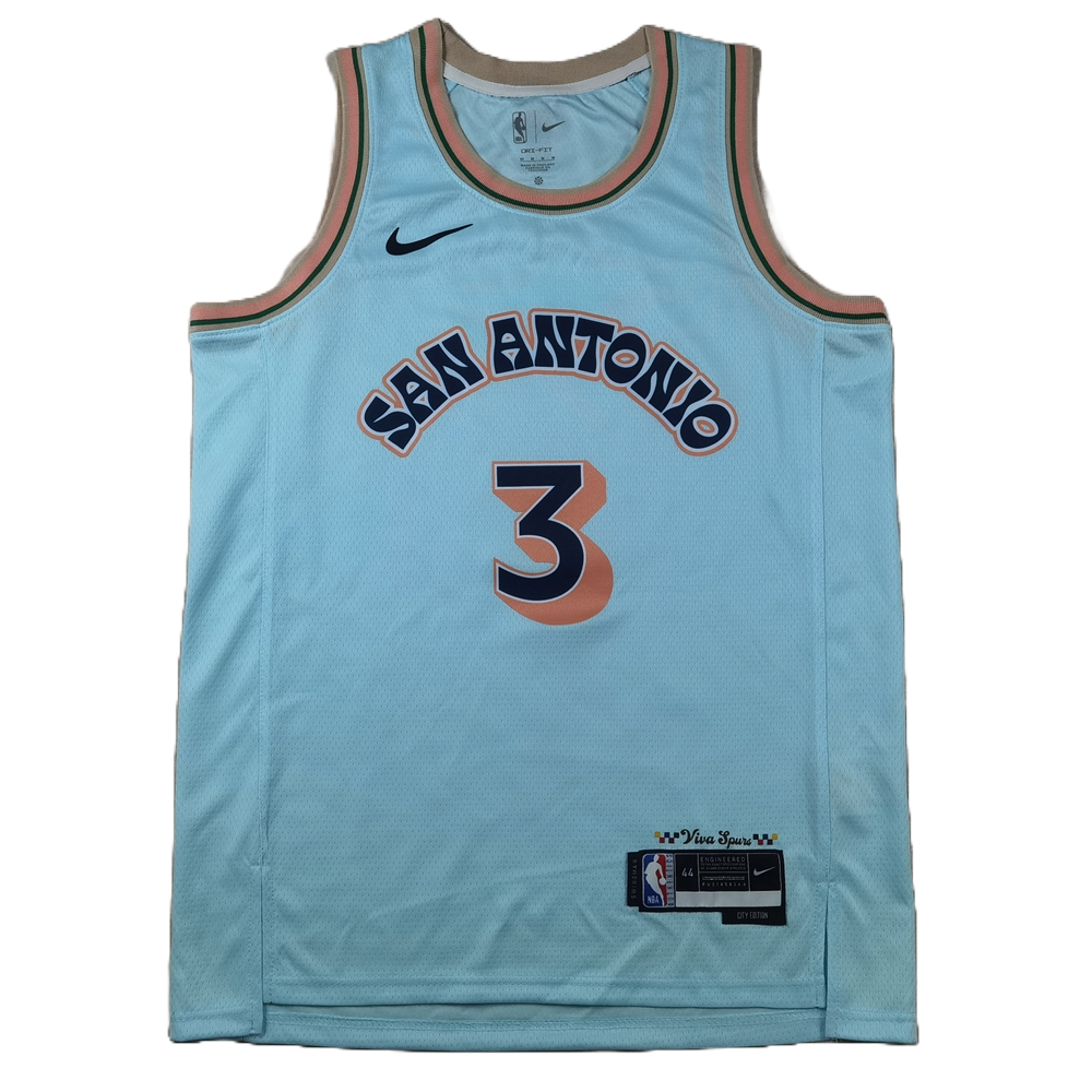 San Antonio Spurs 3 Ice Blue City Edition Jersey NBA