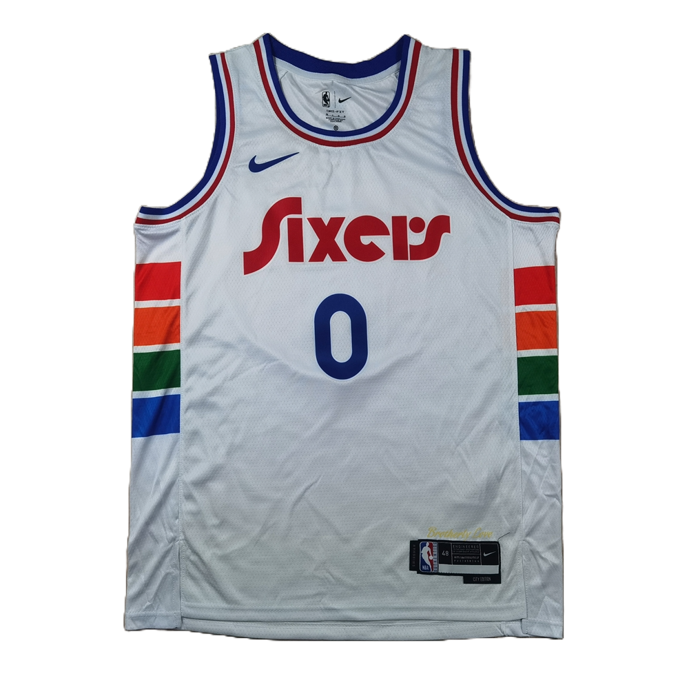 Philadelphia 76ers 0 White City Edition Jersey NBA