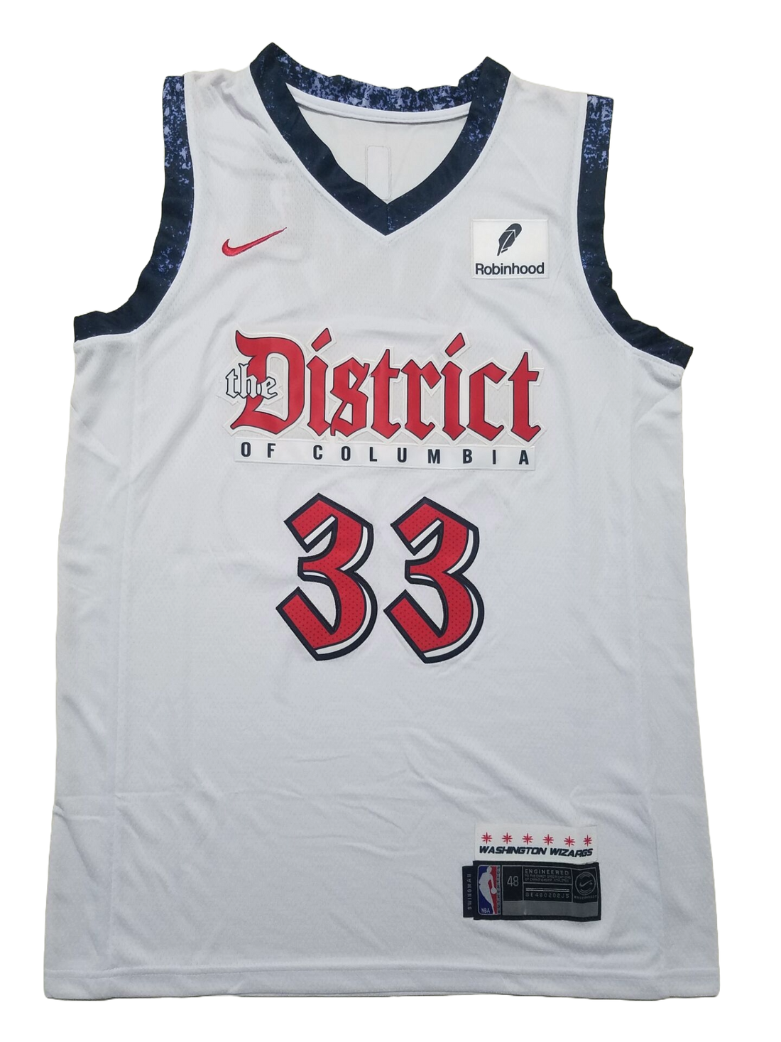 Washington Wizards 33 White City Jersey NBA