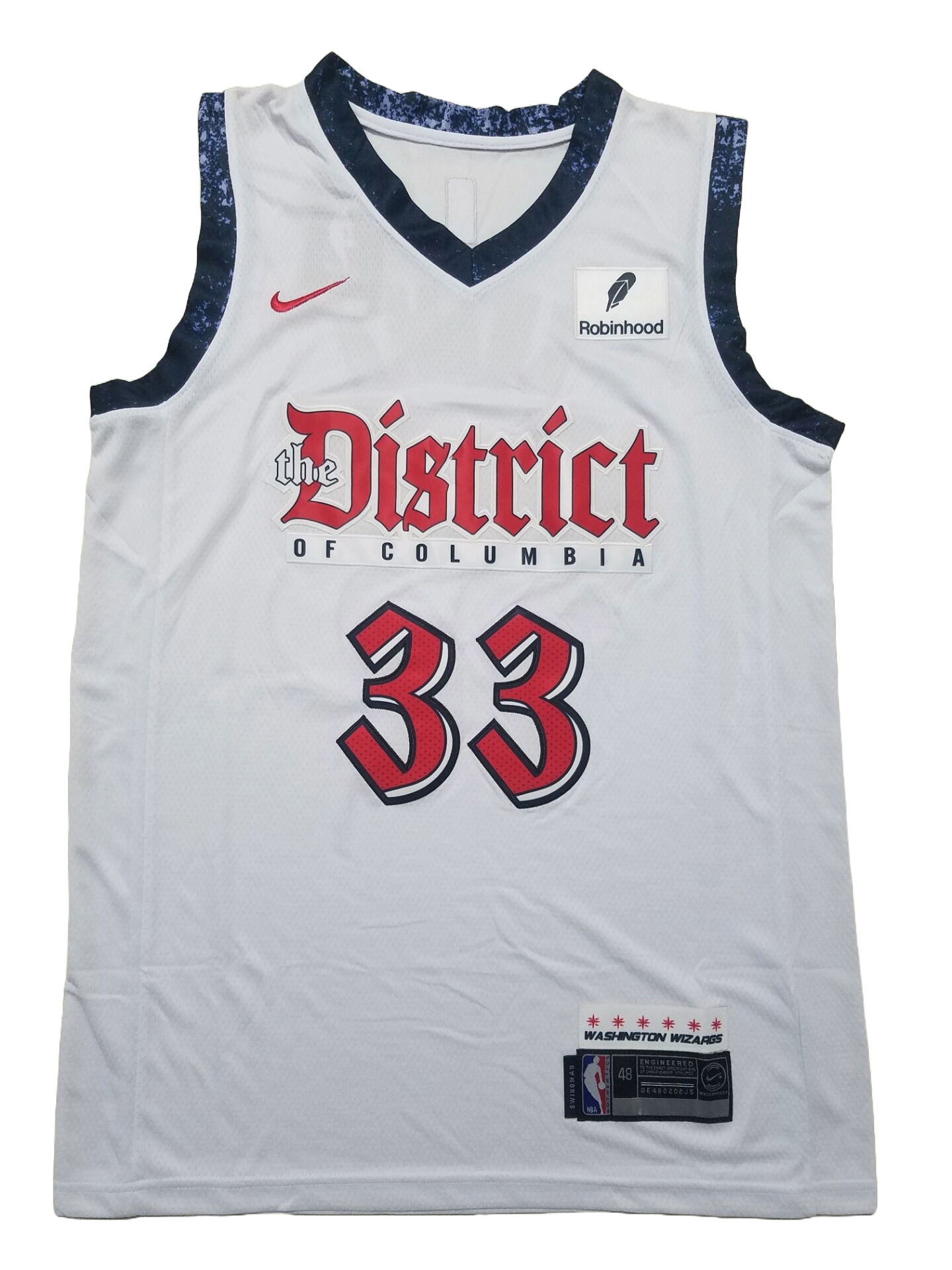 Washington Wizards 33 White City Jersey NBA