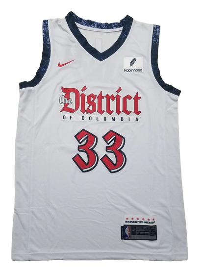 Washington Wizards 33 White City Jersey NBA