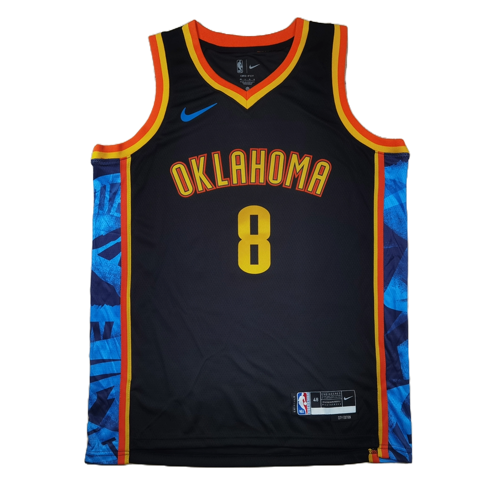 Oklahoma City Thunder 8 Black City Edition Jersey NBA